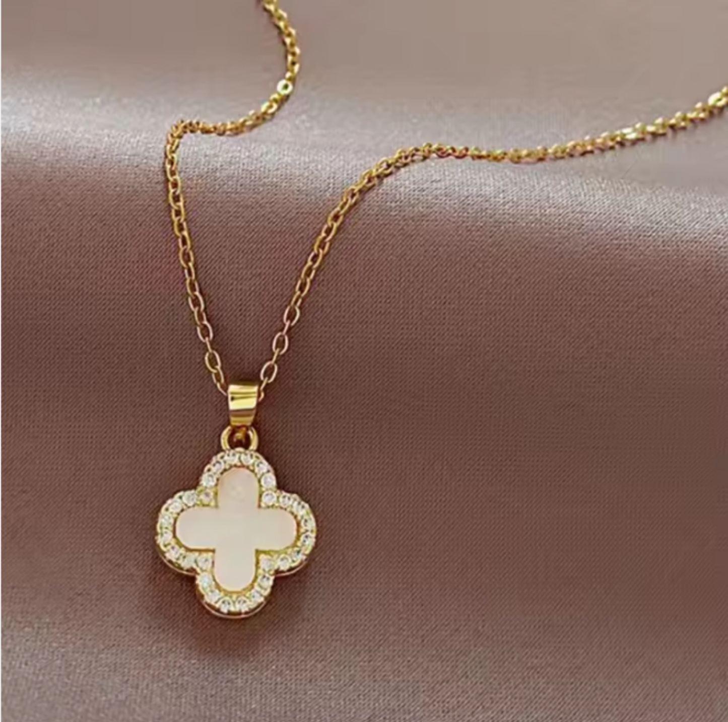 Collier Trèfle à Quatre Feuilles Acier Inoxydable