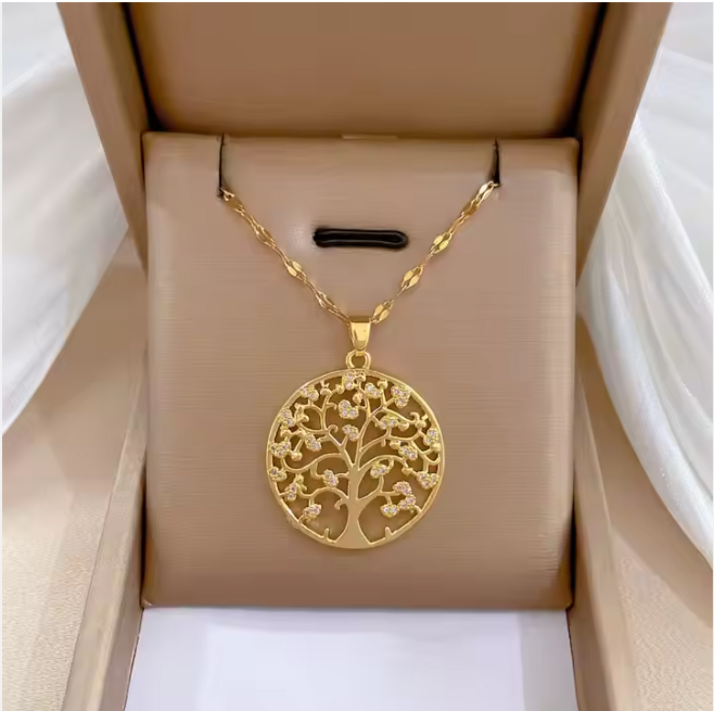 Collier en Acier Inoxydable - Arbre de Vie