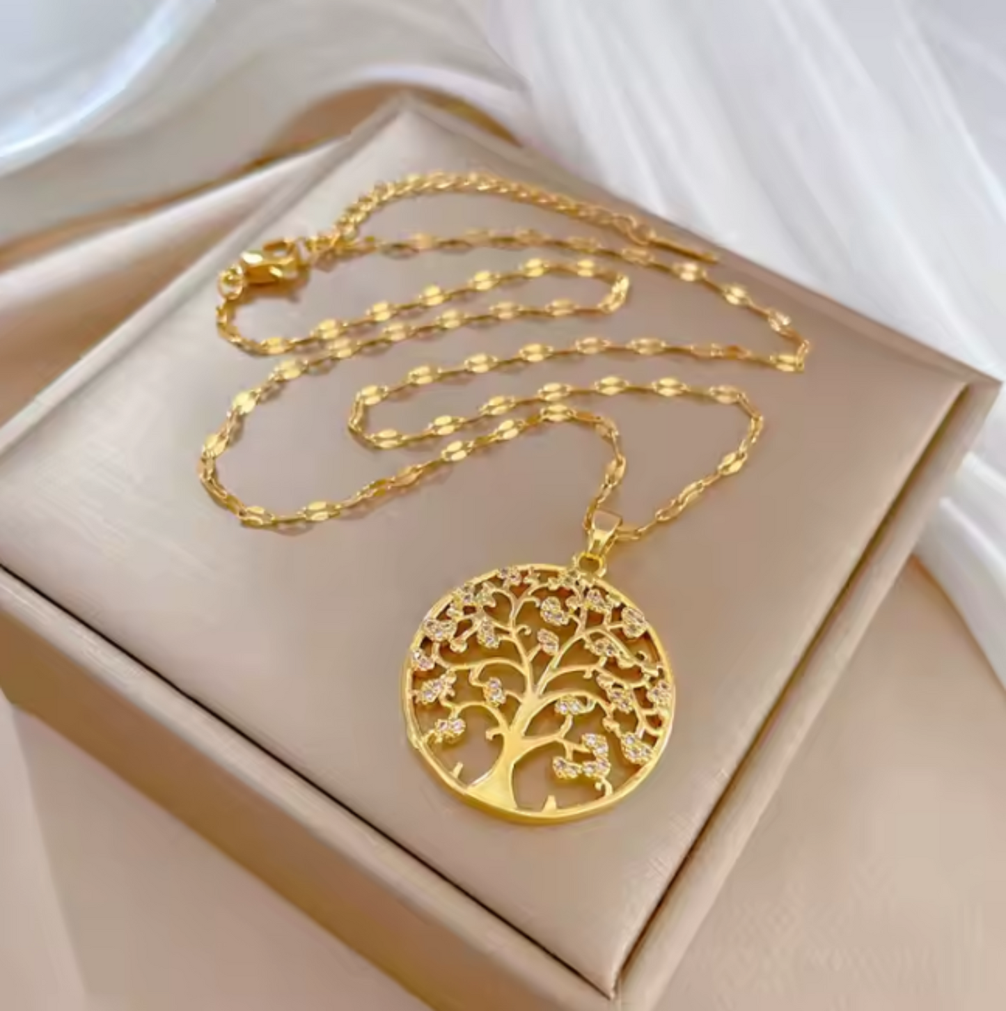 Collier en Acier Inoxydable - Arbre de Vie