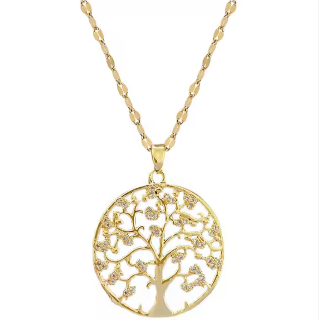 Collier en Acier Inoxydable - Arbre de Vie