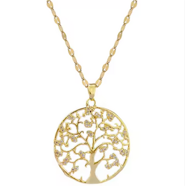 Collier en Acier Inoxydable - Arbre de Vie