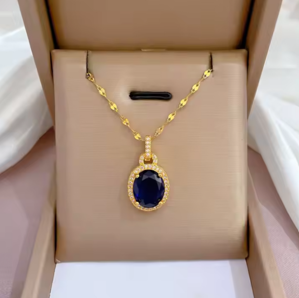 Collier en Acier Inoxydable - Élégance BLEU
