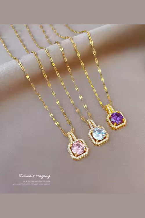 Collier en Acier Inoxydable - carré