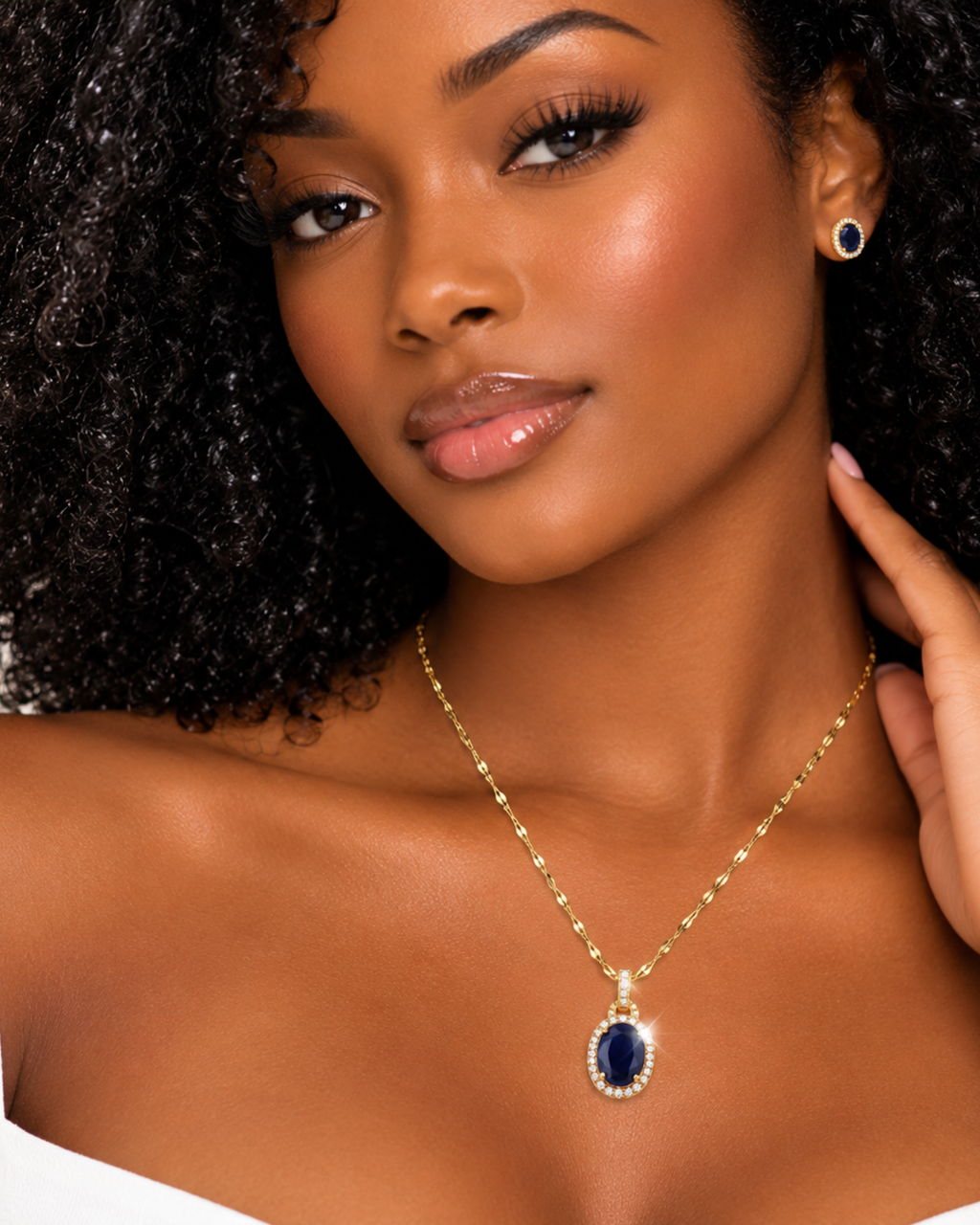 Collier en Acier Inoxydable - Élégance BLEU